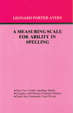 A MEASURING SCALE FOR ABILITY IN SPELLING